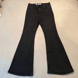 Bershka Women’s Tight Black Flared Jeans M